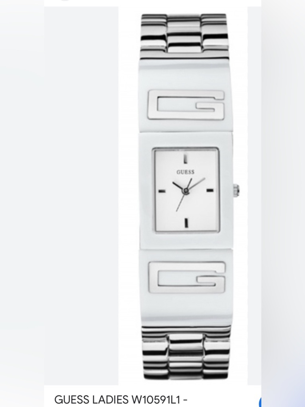 New Guess Silver/White Women Watch